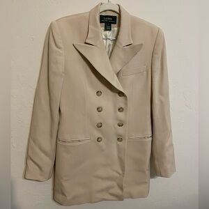 Ralph Lauren Beige Double-Breasted Blazer